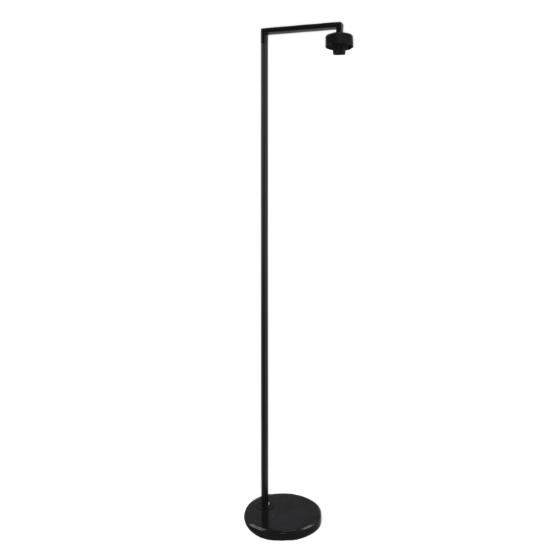 Lampadaire sans abat-jour noir en aluminium, Rika