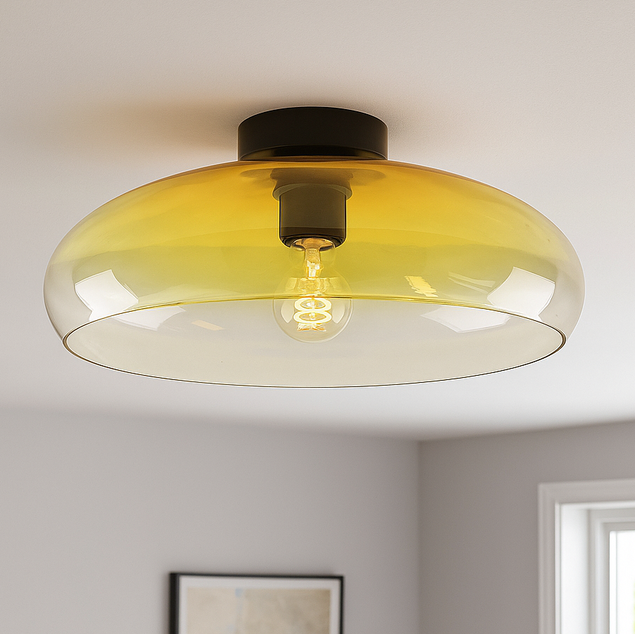 Lampe plafond ambre moderne, Arif
