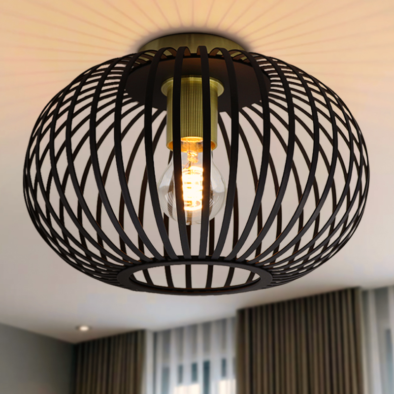 Lampe plafond dorée industrielle, Lieve
