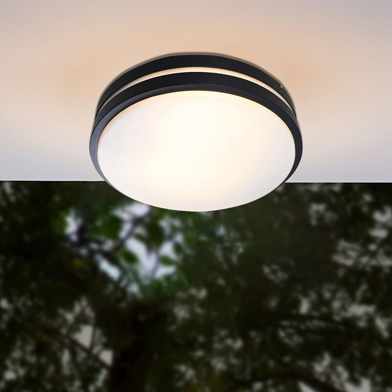 Luminaire extérieur noir en plastique, James, IP44
