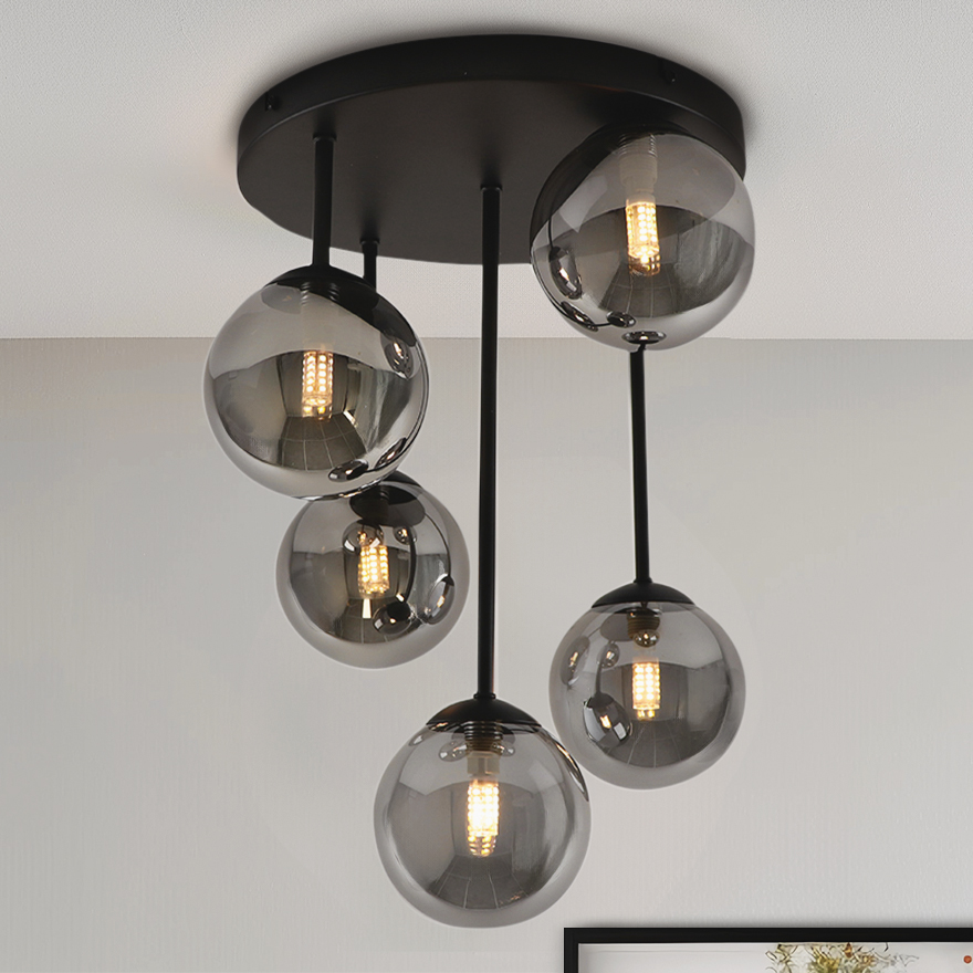 Plafonnier gris design, Stacy