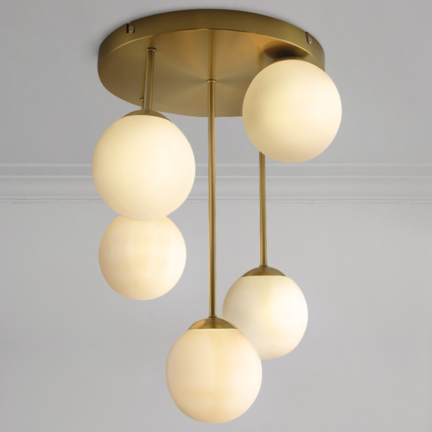 Plafonnier laiton design, Stacy