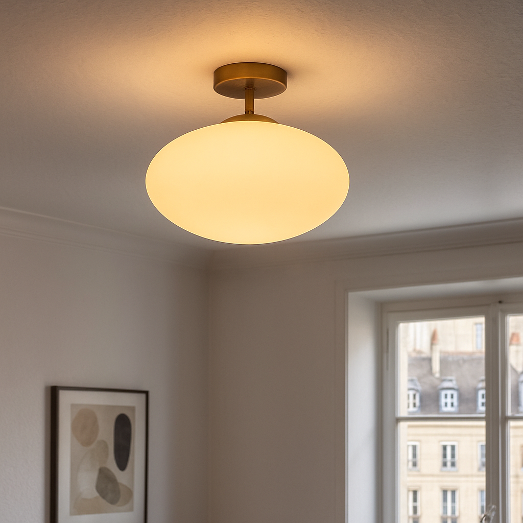 Plafonnier blanc design, Kimi