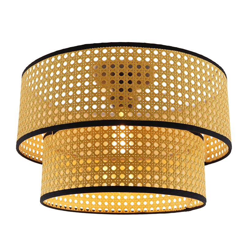 Plafonnier en rotin marron, Kirsten