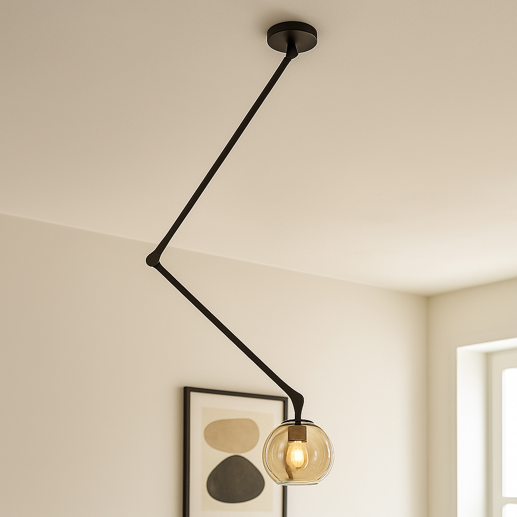 Plafonnier noir moderne, Giada