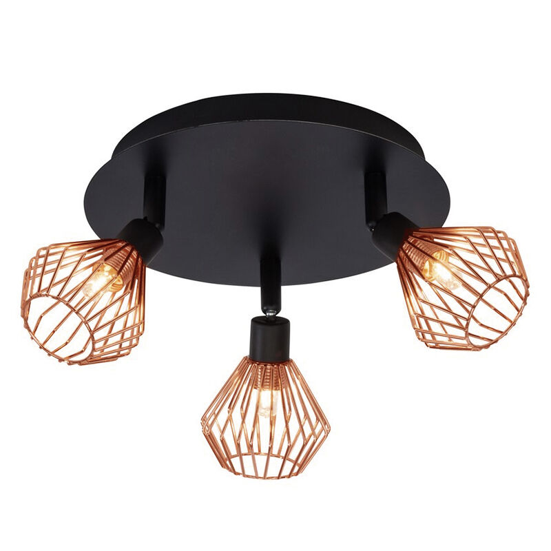 Plafonnier cuivre industriel, Keyshaira