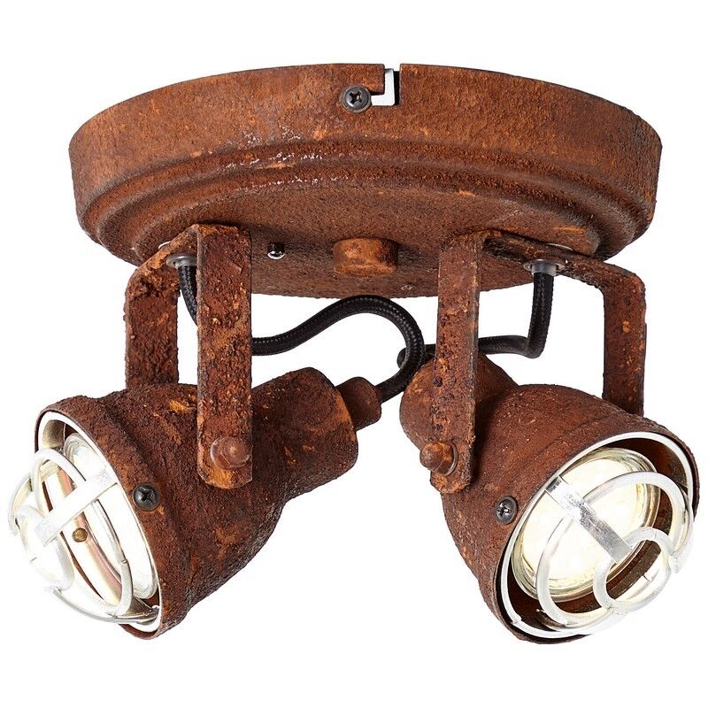 Spot plafond couleur rouille industriel, Abyga