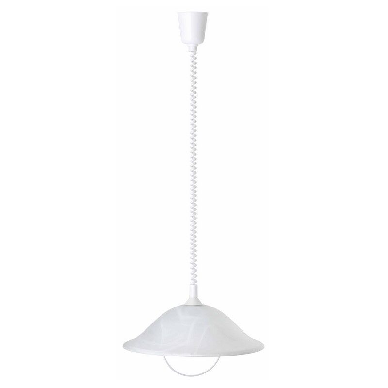 Suspension blanche en verre, Siba