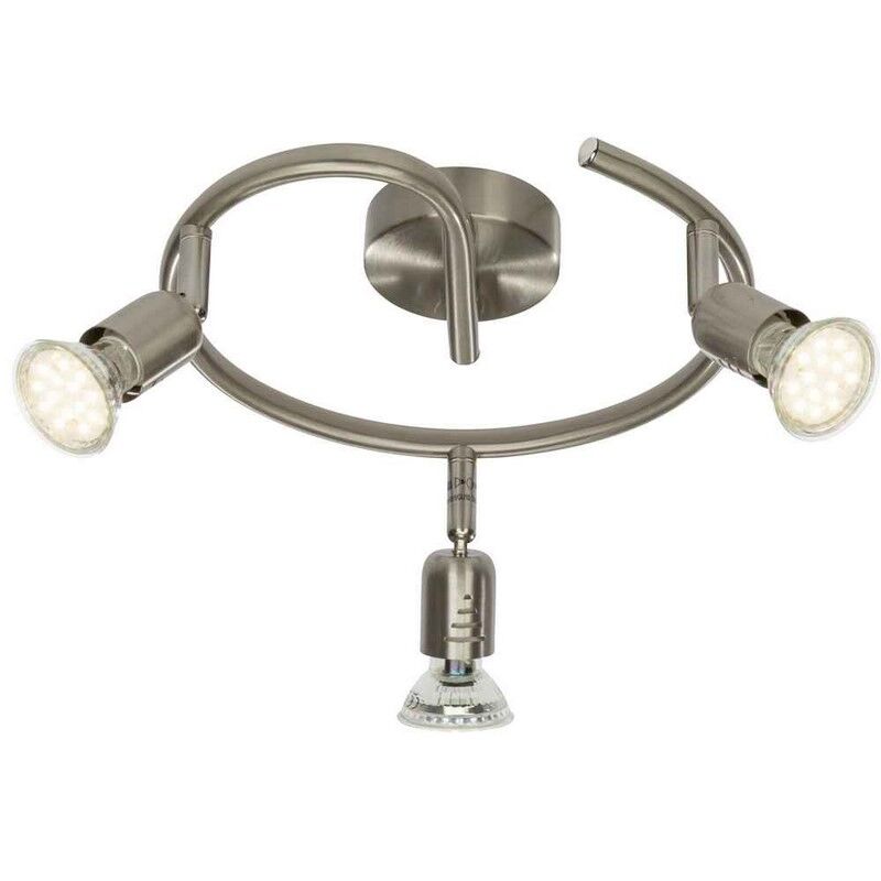 Spot plafond chromé en métal, Hayo, 50W, 3000K LED