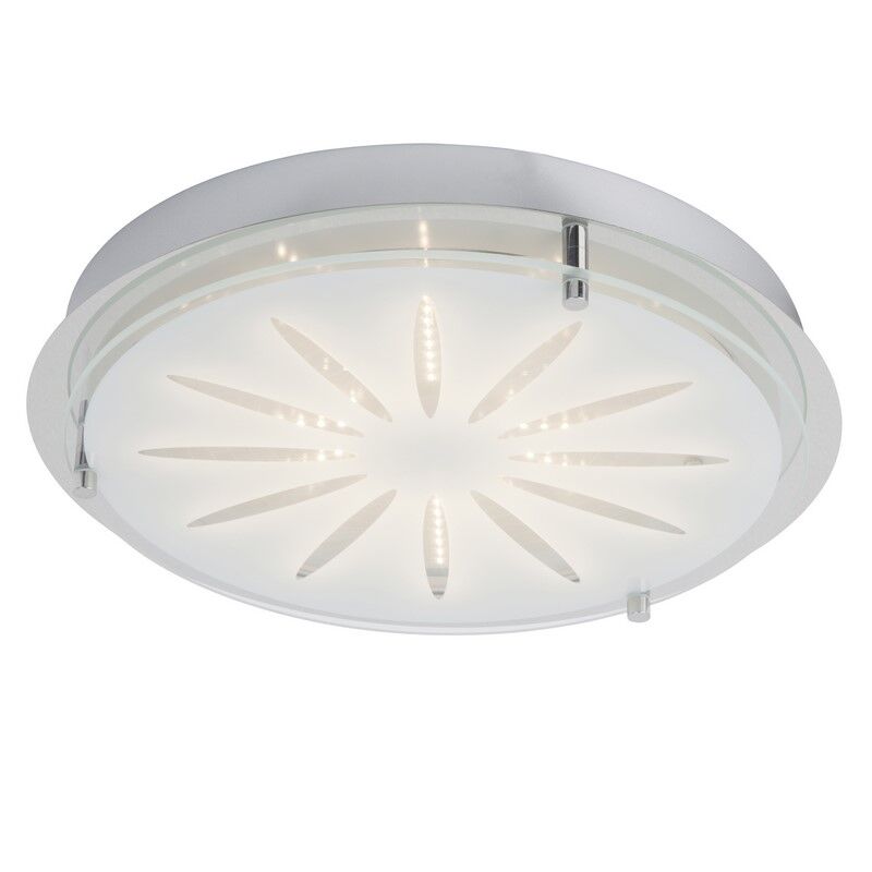 Applique murale chromée en verre, Danae, 15W, 3000K LED