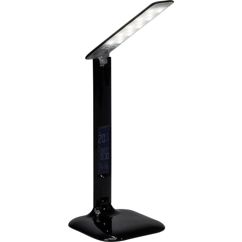 Lampe de bureau noire moderne, Naila, 5W, blanc chaud à froid réglable LED, avec variateur tactile
