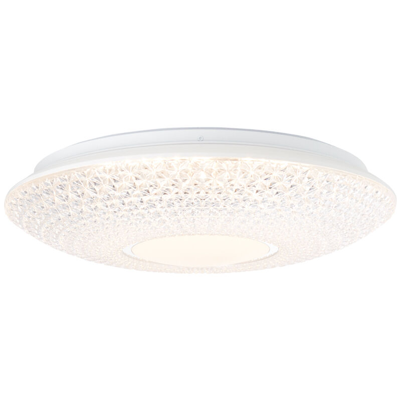 Lampe plafond chromée design, Kaz, 24W, 3000K LED