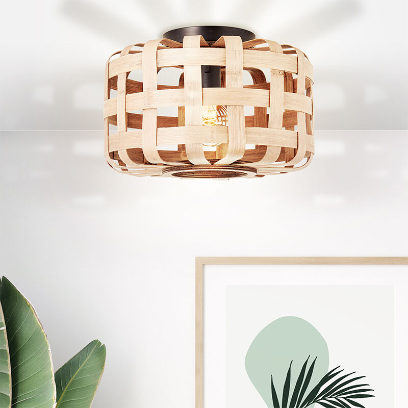 Lampe plafond en bois marronne, Virginie