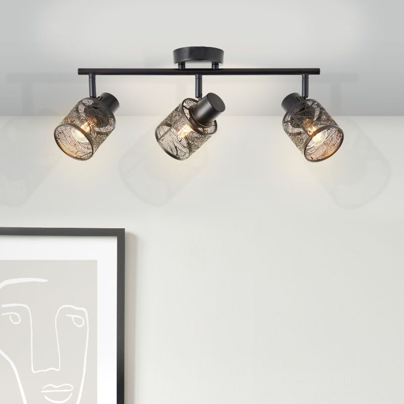 Spot plafond noir industriel, Raquel