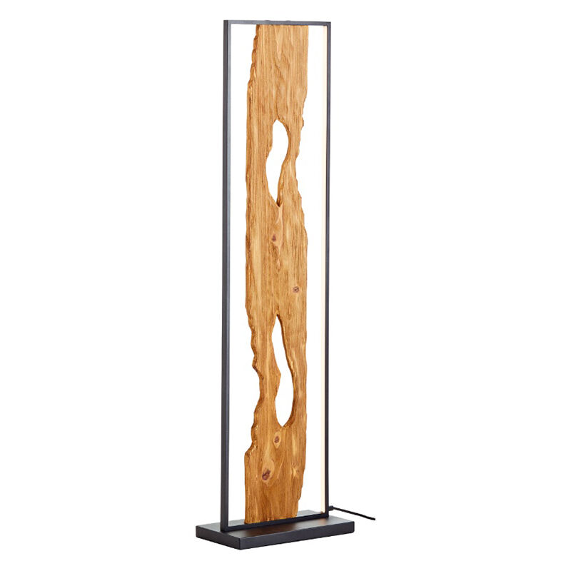 Lampadaire marron rustique, Raynor, 20W, 3000K LED, avec interrupteur