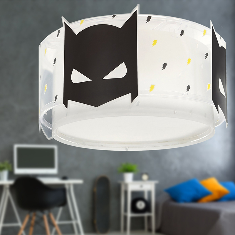 Plafonnier pour enfants noir en plastique, Hero