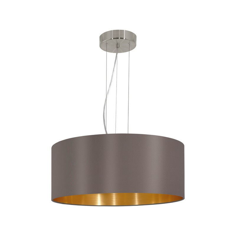 Suspension marronne en tissu, Terme