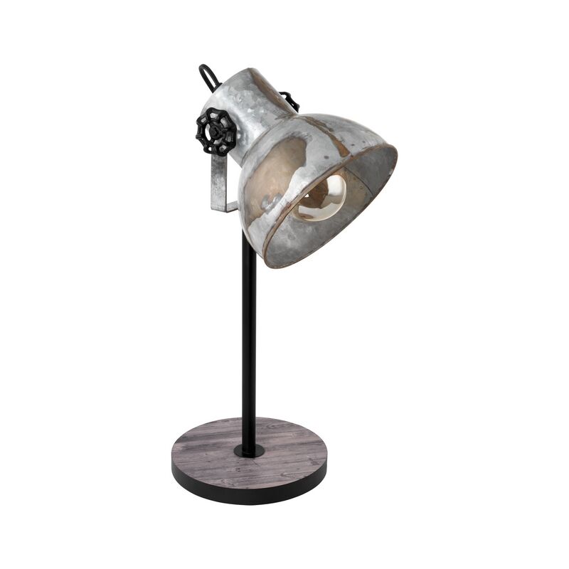 Lampe de table en bois marronne, Angelina, avec interrupteur