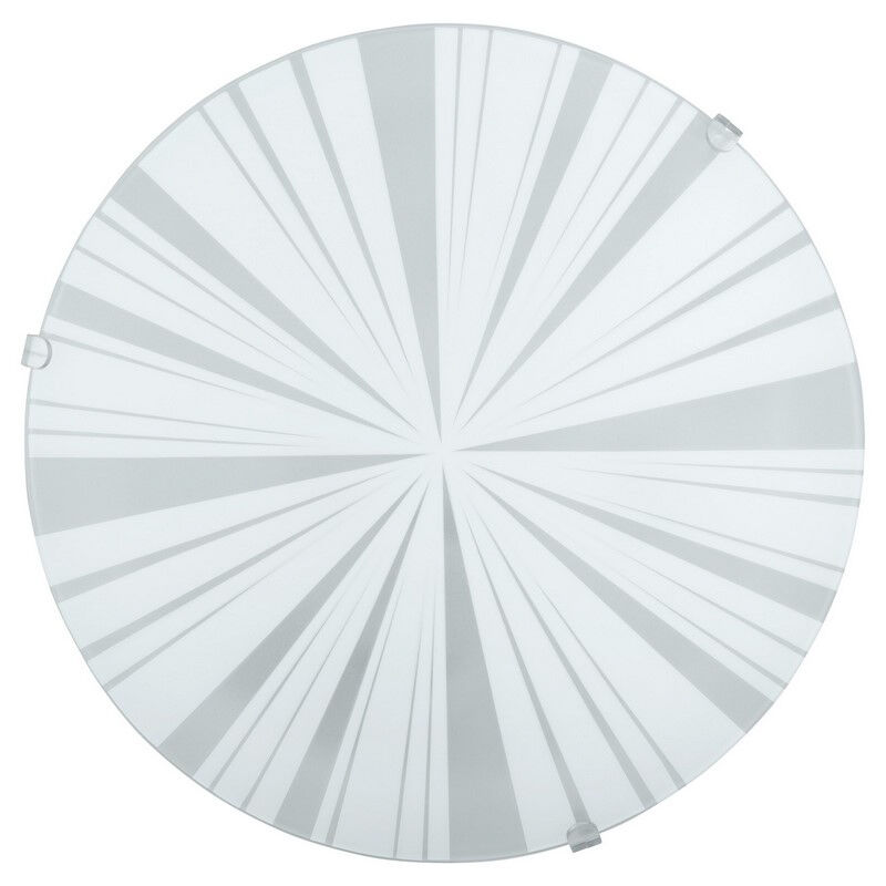 Lampe plafond blanche en verre, Bada