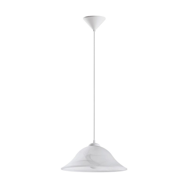 Suspension blanche en verre, Anouar