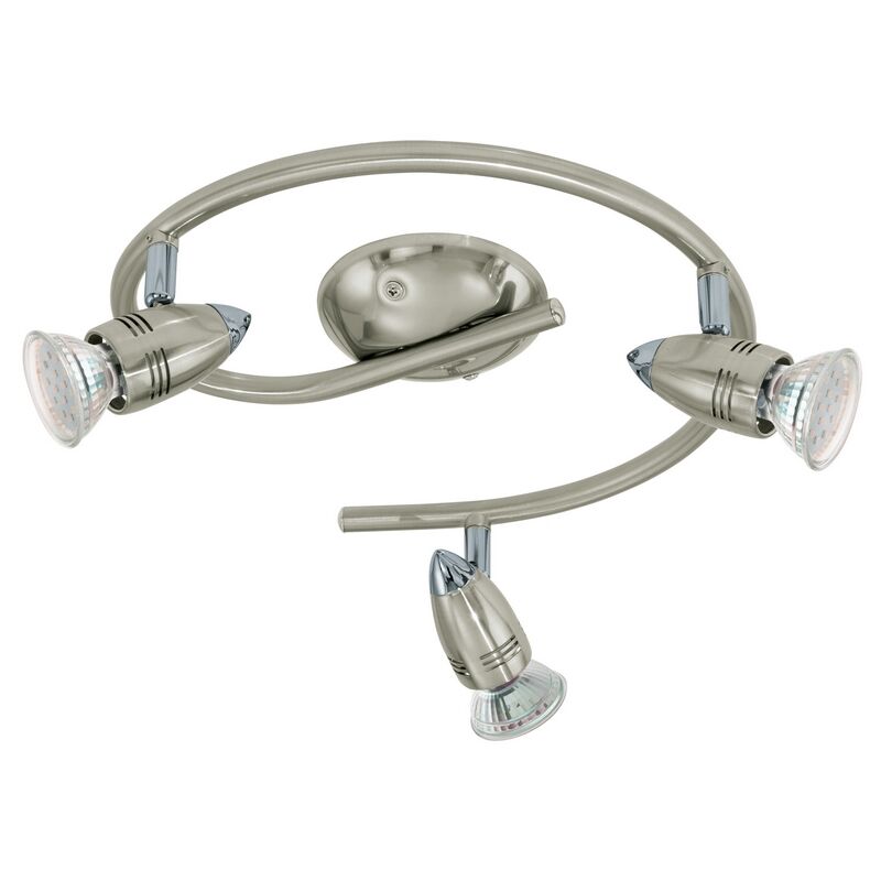 Spot plafond chromé en acier, Elwin