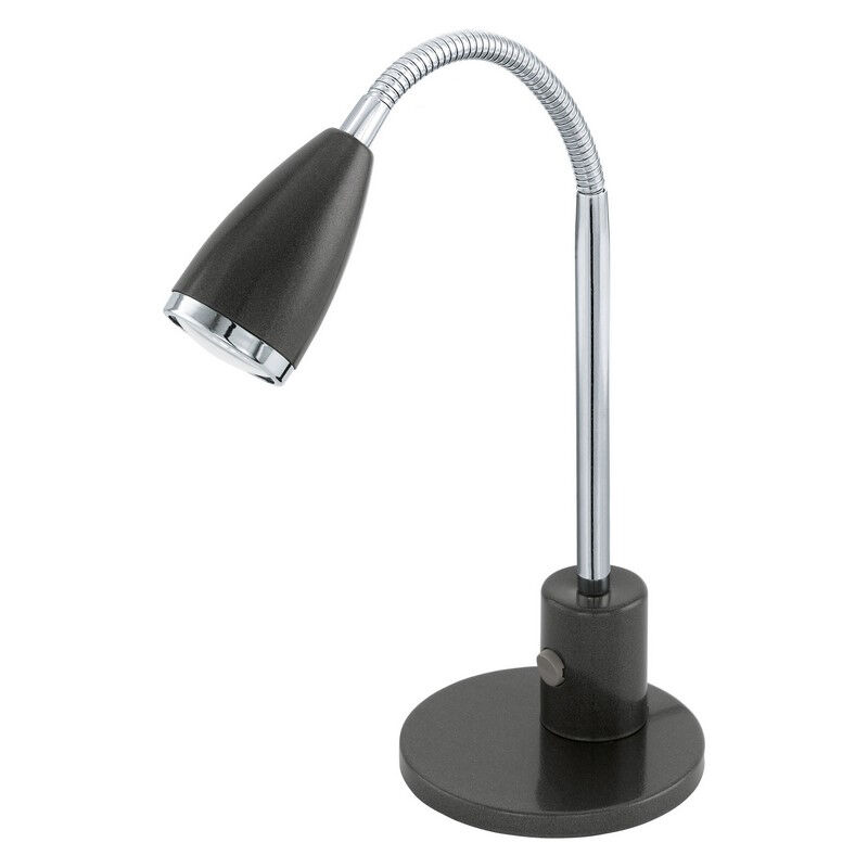 Lampe de table anthracite en métal, Said, avec interrupteur