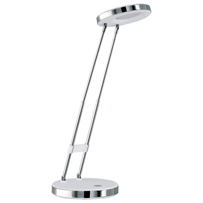 Lampe de bureau blanche en plastique, Arie, 3W, 3000K LED, avec interrupteur