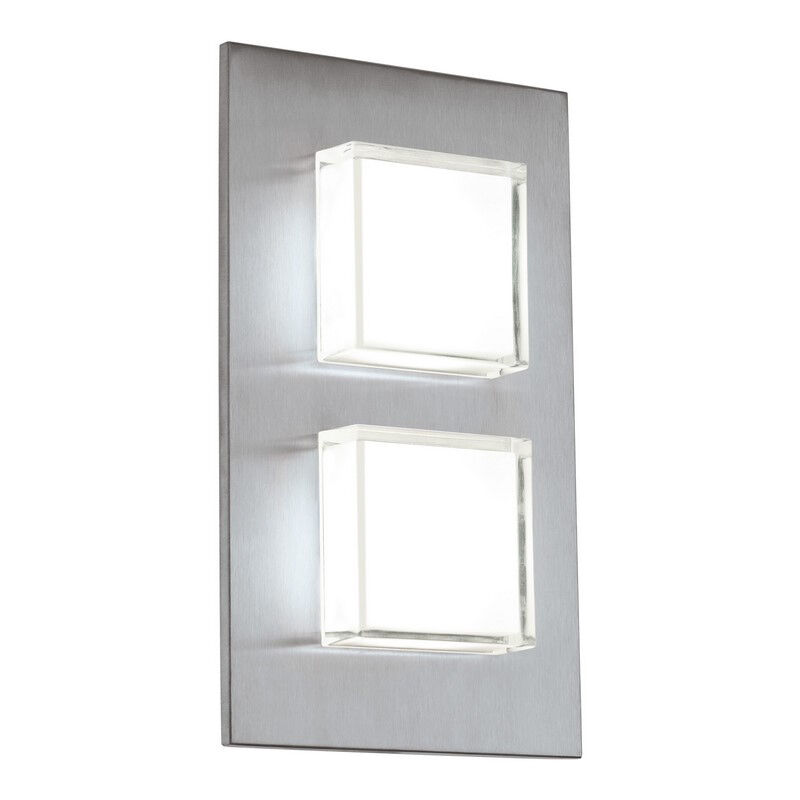 Luminaire extérieur argenté en acier inoxydable, Jorien, 3W, 3000K LED, IP44