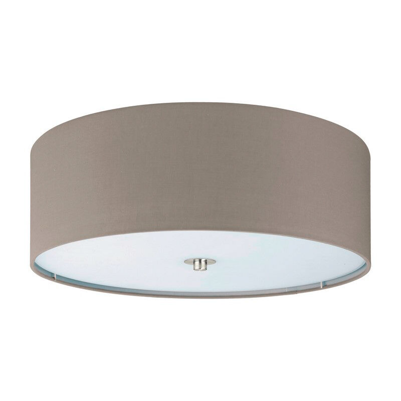 Plafonnier taupe en tissu, Abano