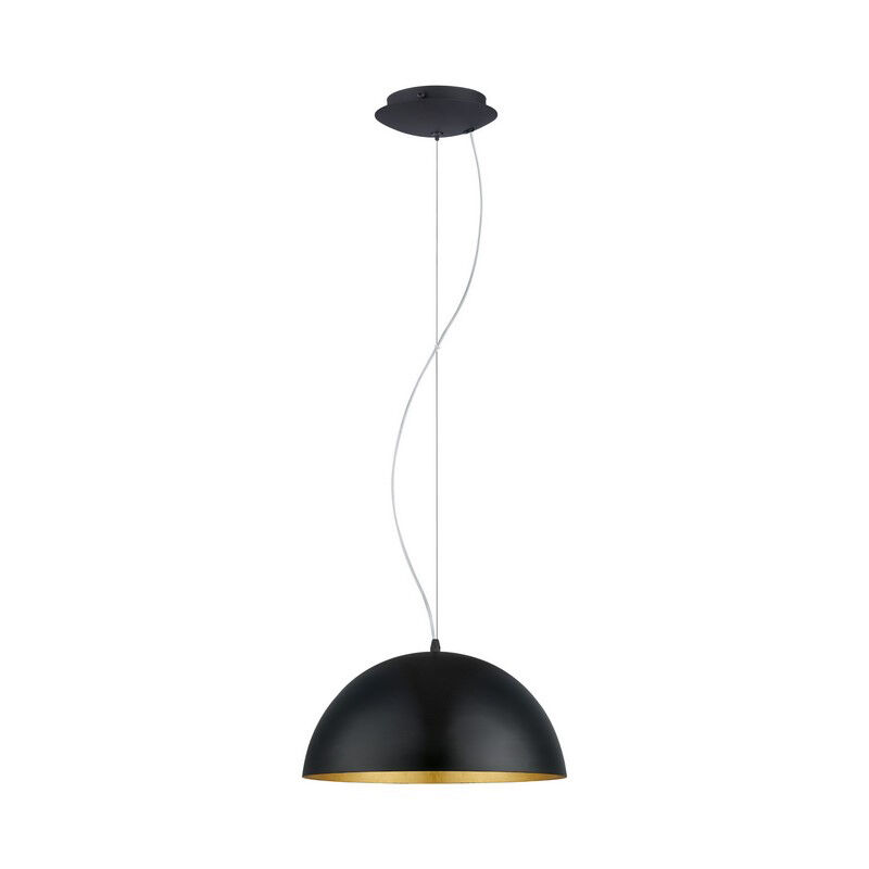 Suspension demi-sphère dorée en métal, Geneva