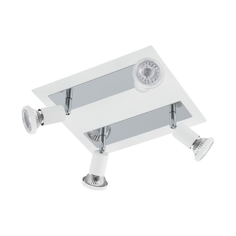 Spot plafond chromé en acier, Tisha