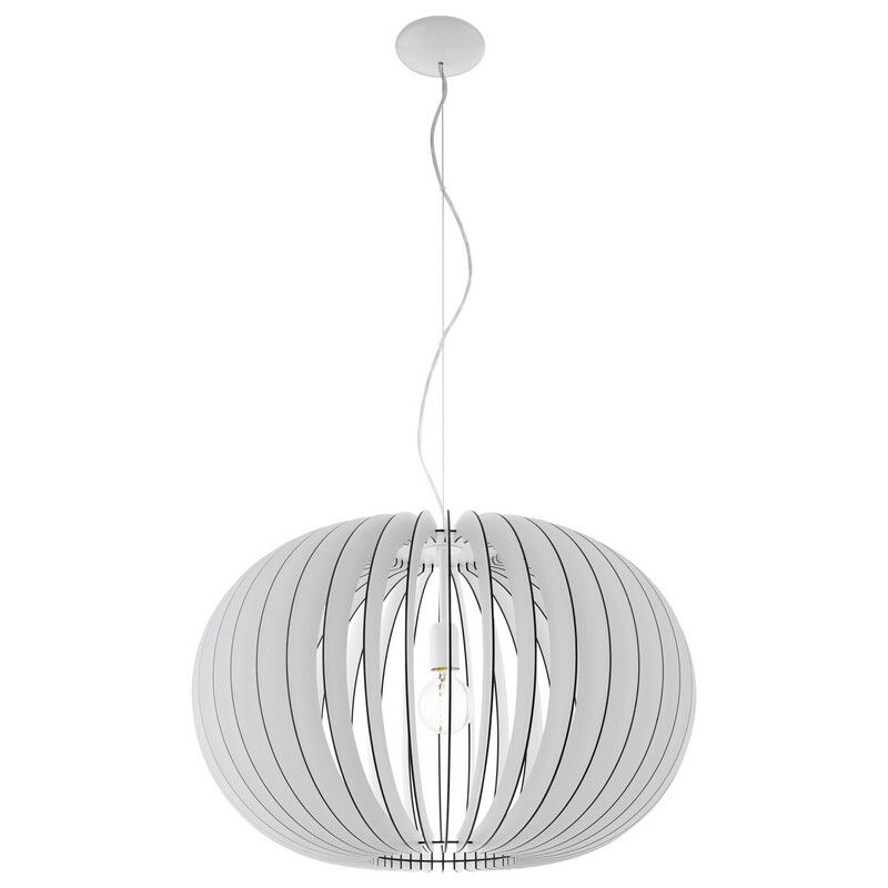 Suspension blanche en bois, Kiran