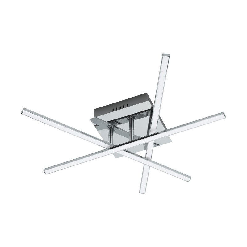 Plafonnier chromé en acier, Arantxa, 18W, 3000K LED