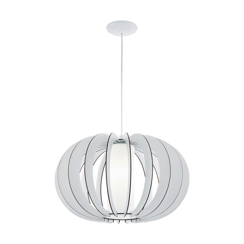 Suspension blanche en bois, Kiran