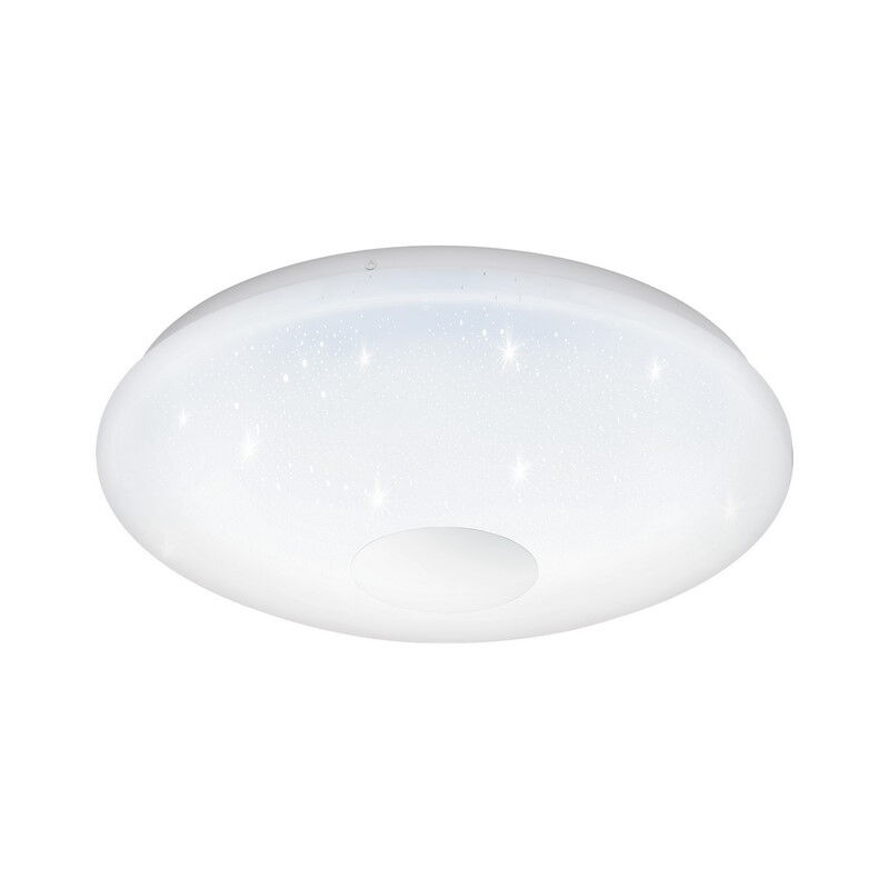 Plafonnier argenté en plastique, Barbera, 20W, blanc chaud à froid réglable LED