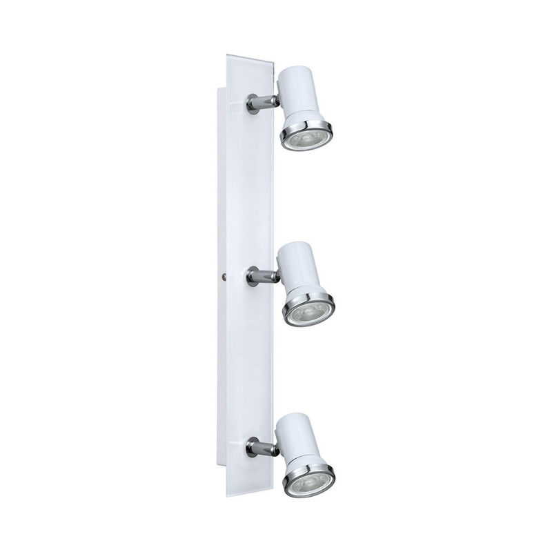 Spot plafond chromé en verre, Jasmijn, IP44