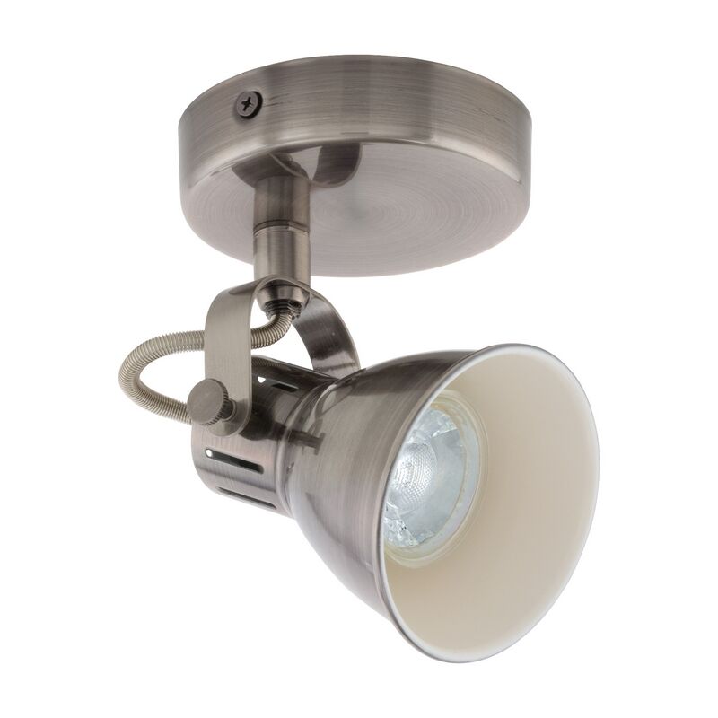 Spot plafond crème en acier, Tinke