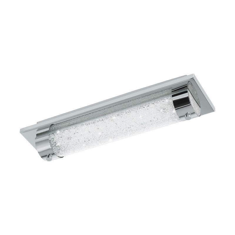 Plafonnier chromé en verre, Iris, 8W, 4000K LED, IP44