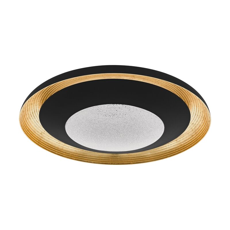 Lampe plafond dorée en plastique, Maddy, 24W, couleur réglable LED
