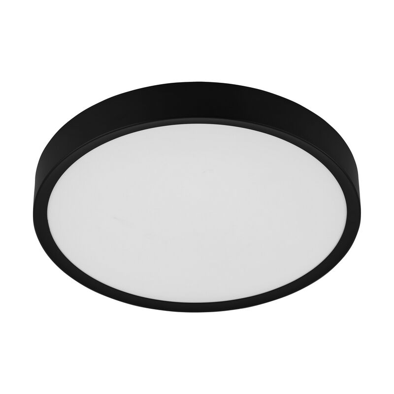 Lampe plafond noire en plastique, Jouk, 33W, 3000K LED