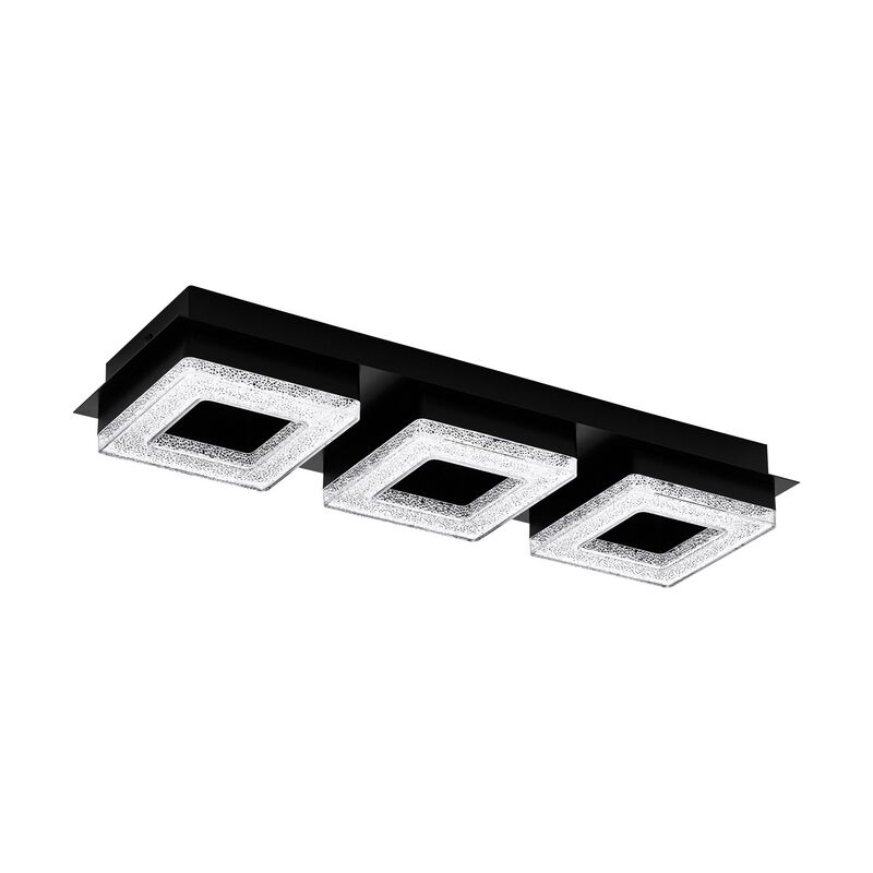 Lampe plafond noire en acier, Arjo, 4W, 3000K LED