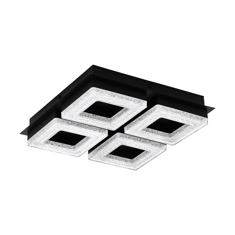 Lampe plafond noire en acier, Arjo, 4W, 3000K LED