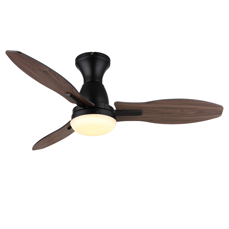 Ventilateur de plafond marron en métal, Majda, 22W, white switch LED, avec télécommande