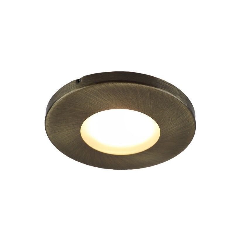 Spot encastré salle de bain bronze en métal, Mela, IP44