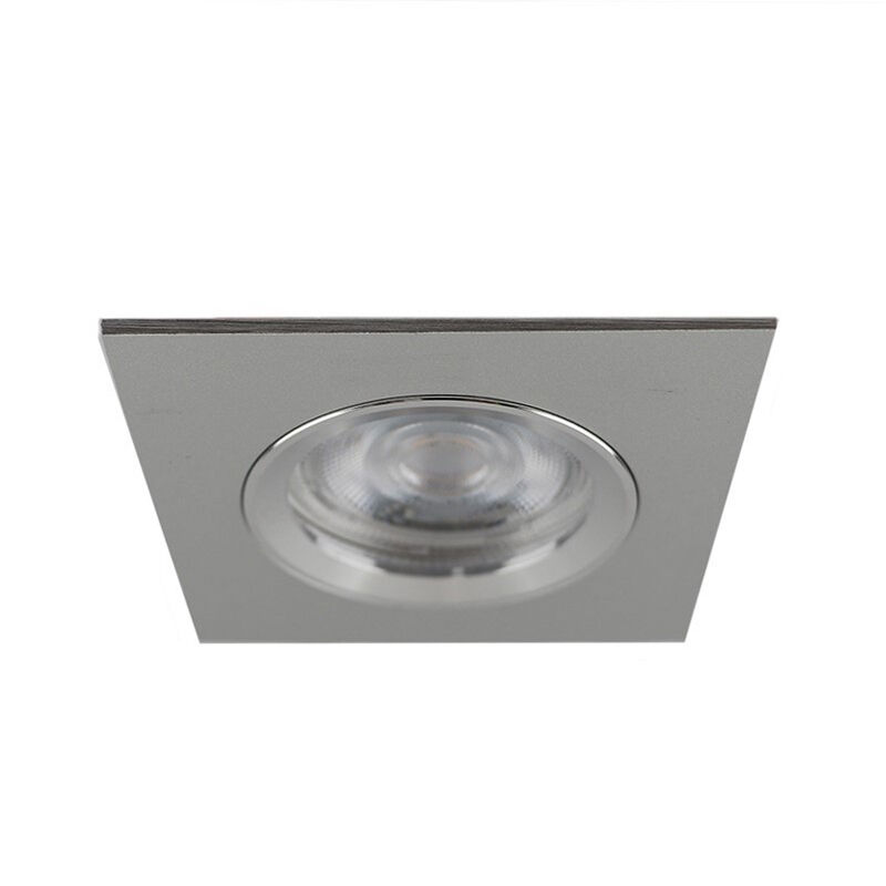 Spot encastré gris en aluminium, Mert