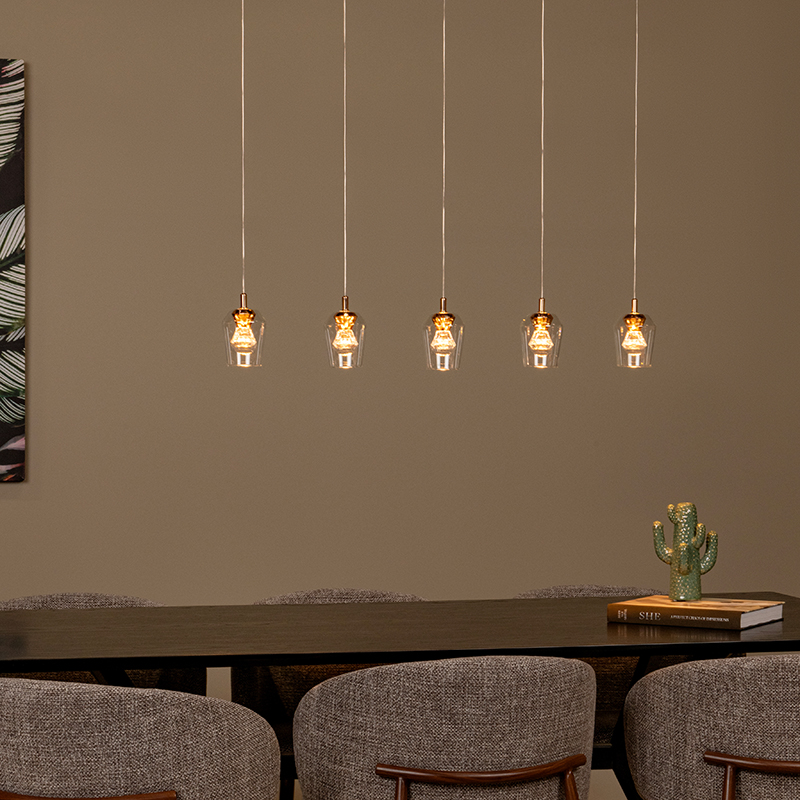 Suspension moderne transparente, Berliane, 4W, 2700K LED