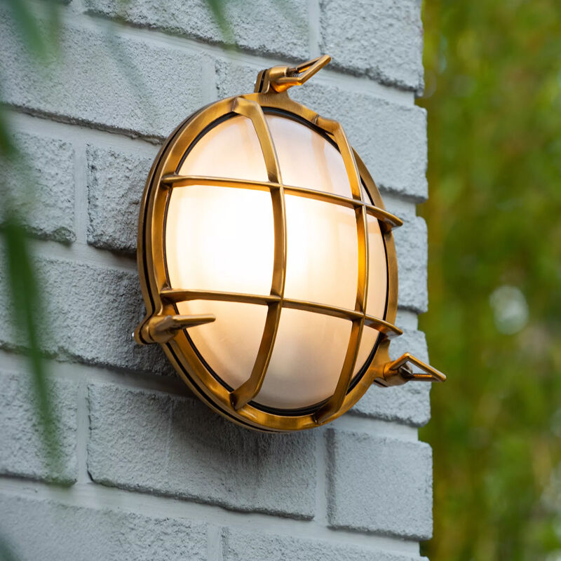 Luminaire extérieur rétro dorée, Dudley, IP65