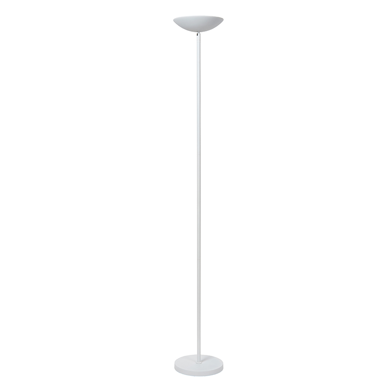 Lampadaire liseuse moderne blanc, Zenith, 20W, 3000K LED, avec variateur tactile