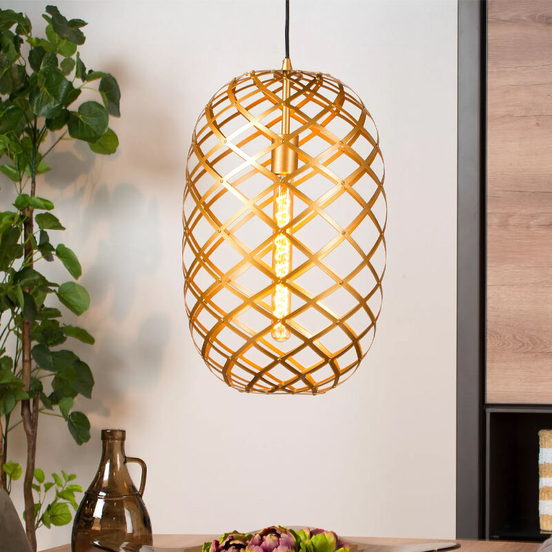 Suspension moderne dorée, Wolfram