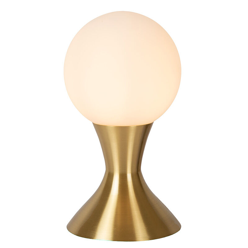 Lampe de table moderne dorée, Moya, avec interrupteur